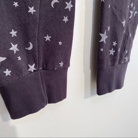 Joie Tendra B sparkle Star & Moon print silver foil joggers S - Picture 7 of 12